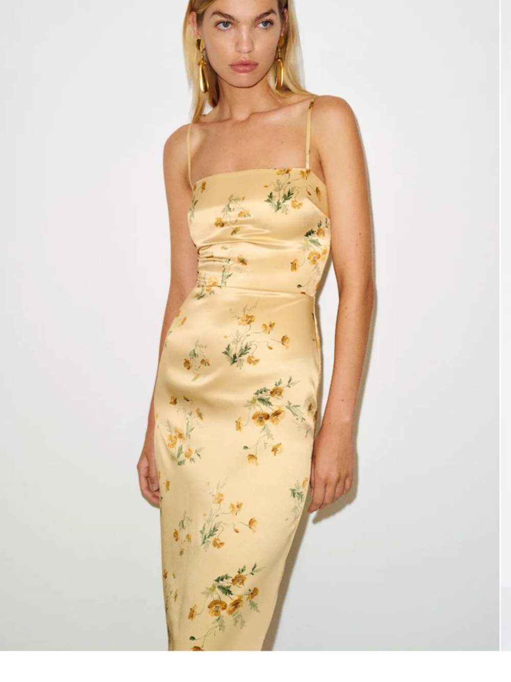 NWT Reformation Frankie Silk Dress in Honeyglow Size 10 | retails $298